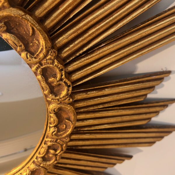 Mid Century Gold Starburst Mirror - Image 4