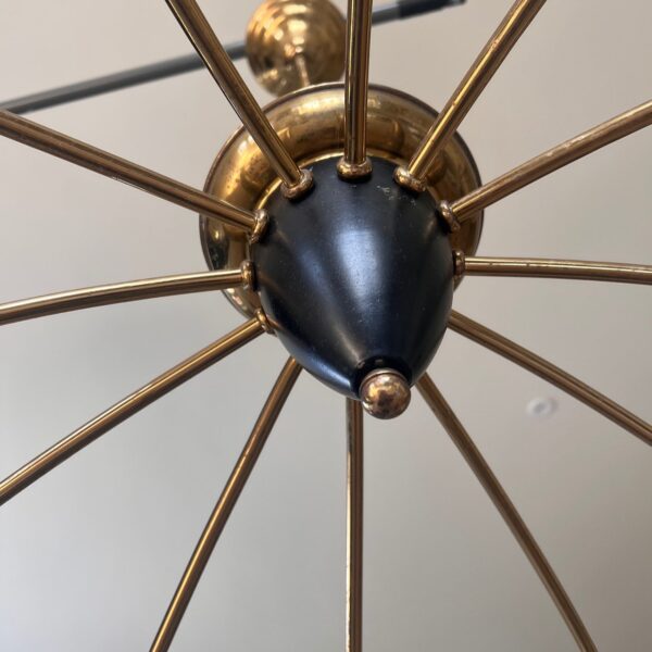 Mid Century Brass Sputnik Chandelier with 12 arms - Image 7